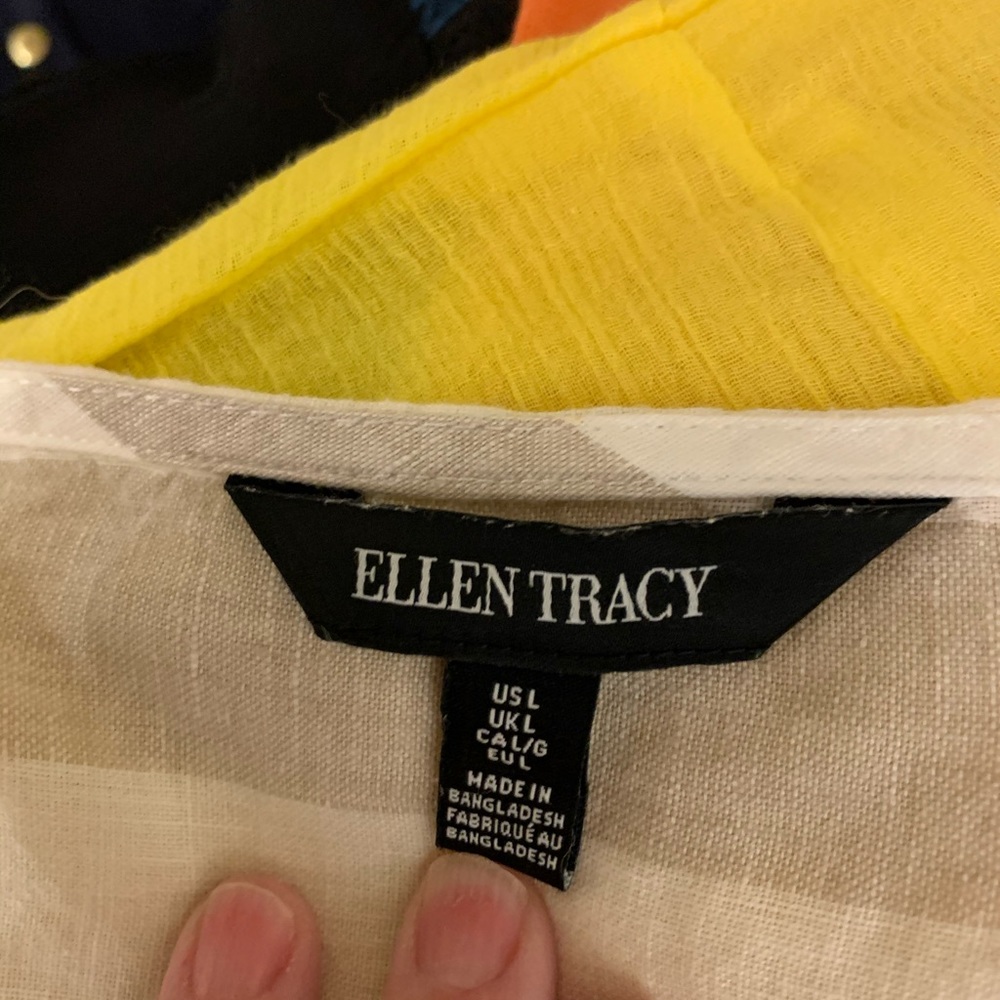 Ellen Tracy Linen Blouse - Picture 7 of 9